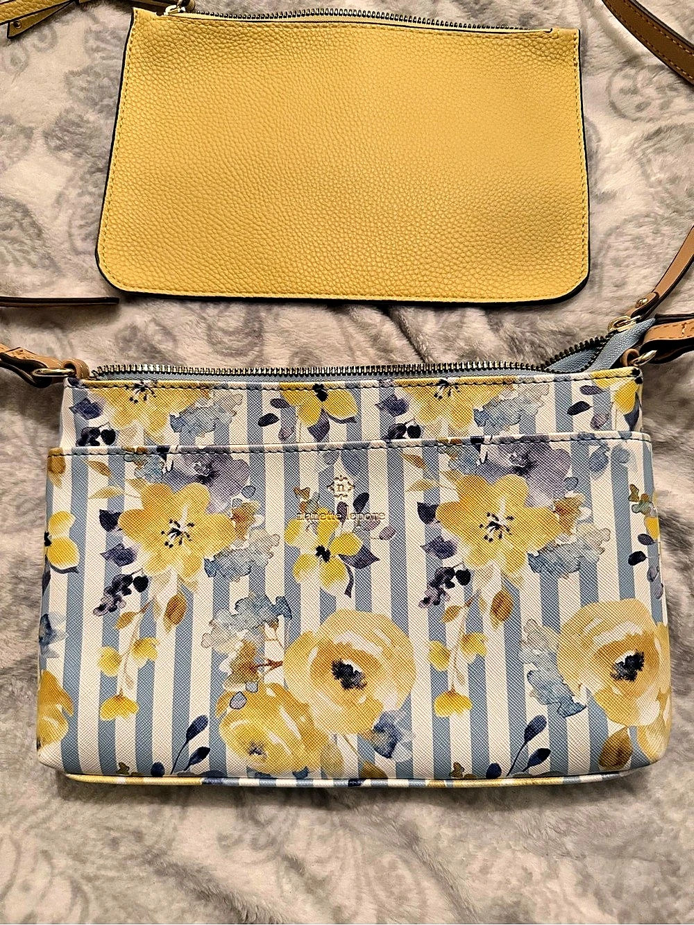 Nanette Lepore yellow floral crossbody